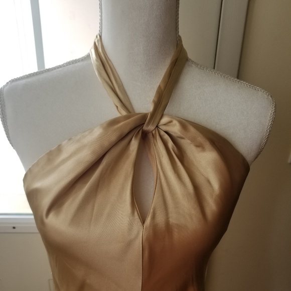 Gold High Low dress - Picture 3 of 5